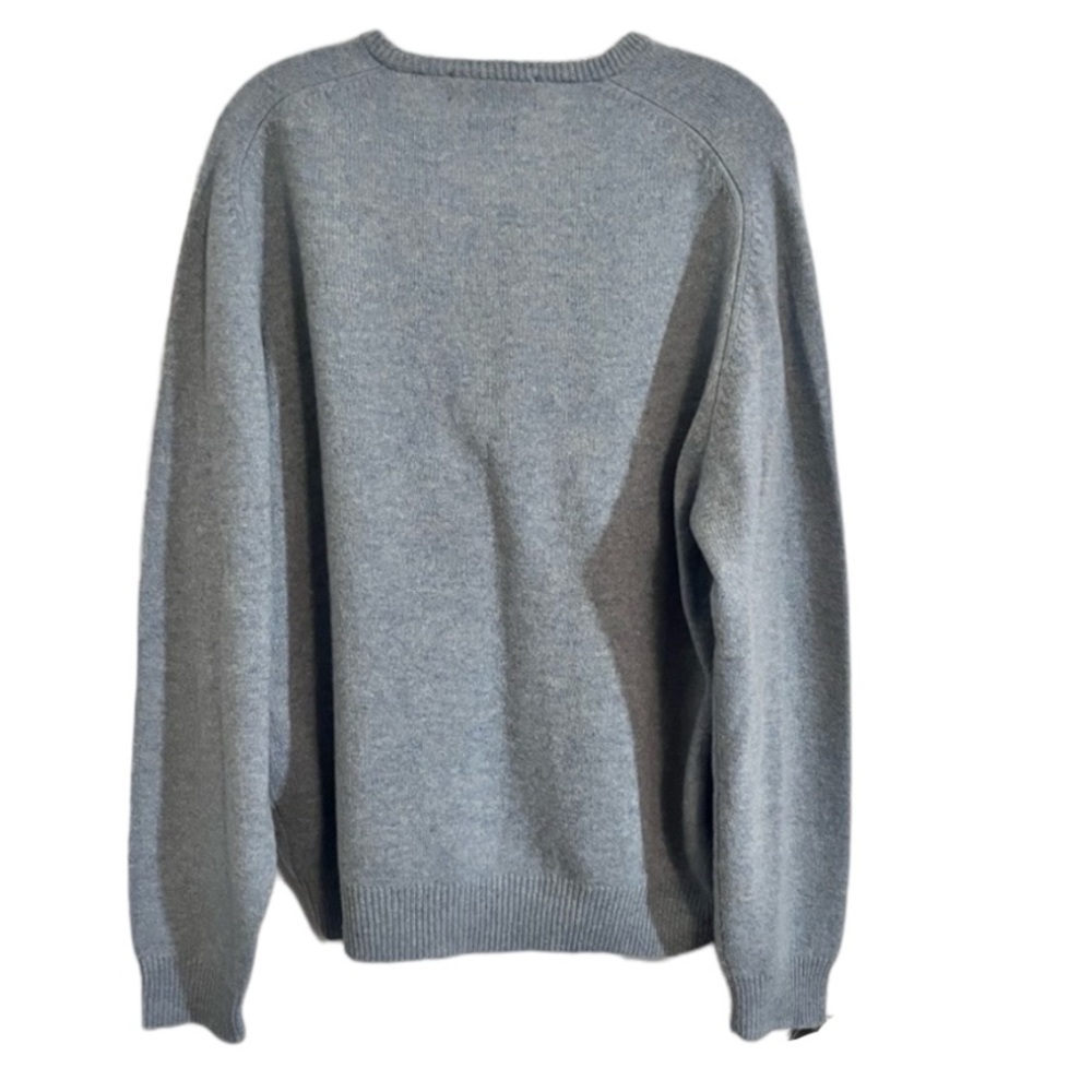 Polo Ralph Lauren Men's Gray Lamb Wool V-Neck Long Sleeve Sweatshirt Sz XL - Picture 3 of 6